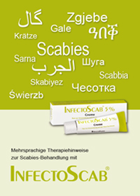 Mehrsprachige Therapiehinweise Scabies-Behandlung